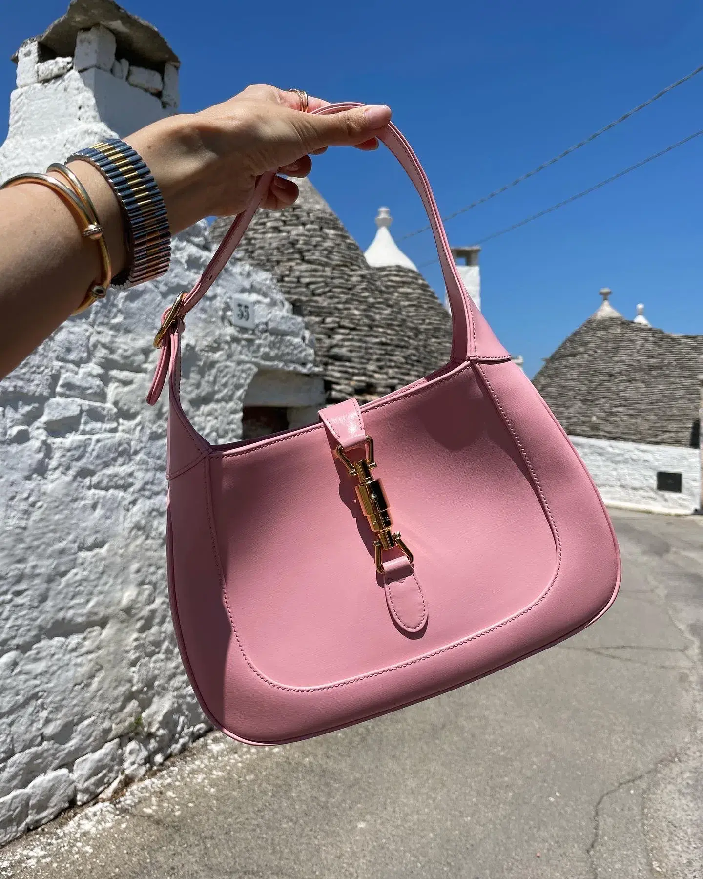 GUCCI Jackie 1961 Mini Bag Light Pink Leather  - Image 6