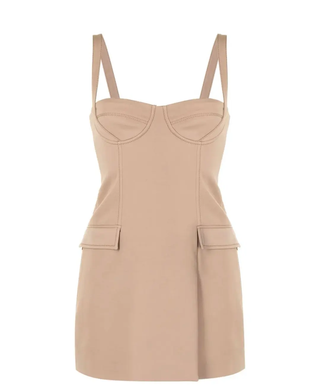 Dion Lee Bustier Sweetheart Mini Dress Nude Size 8 for rent on The Volte - main image