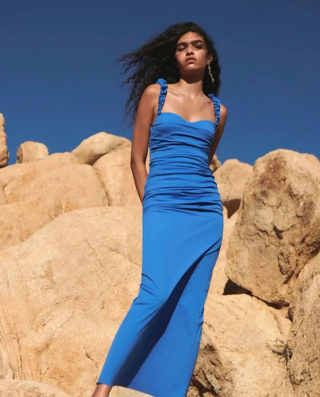 Sir the Label Azul Balconette Gown Cobalt  Size 8 for rent on The Volte - main image