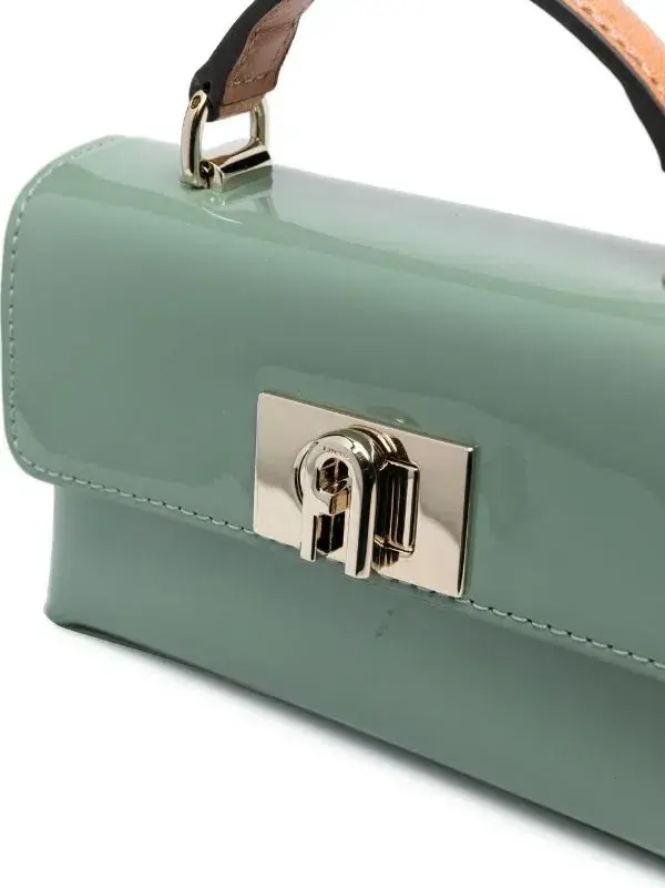 FURLA Mini Top handle bag Mint Green - Image 3