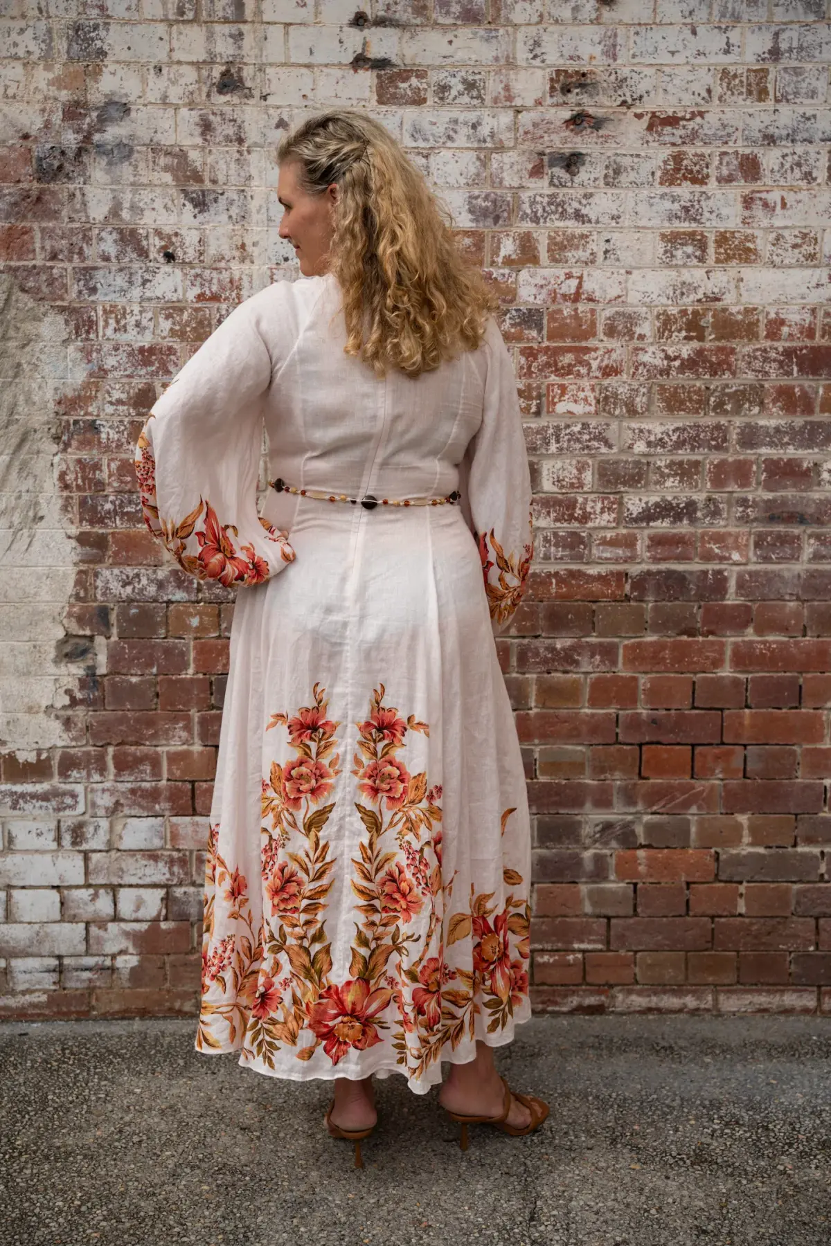 Zimmermann The Vacay Billow Long Dress in Peach Floral Size 4/Au 16  - Image 5