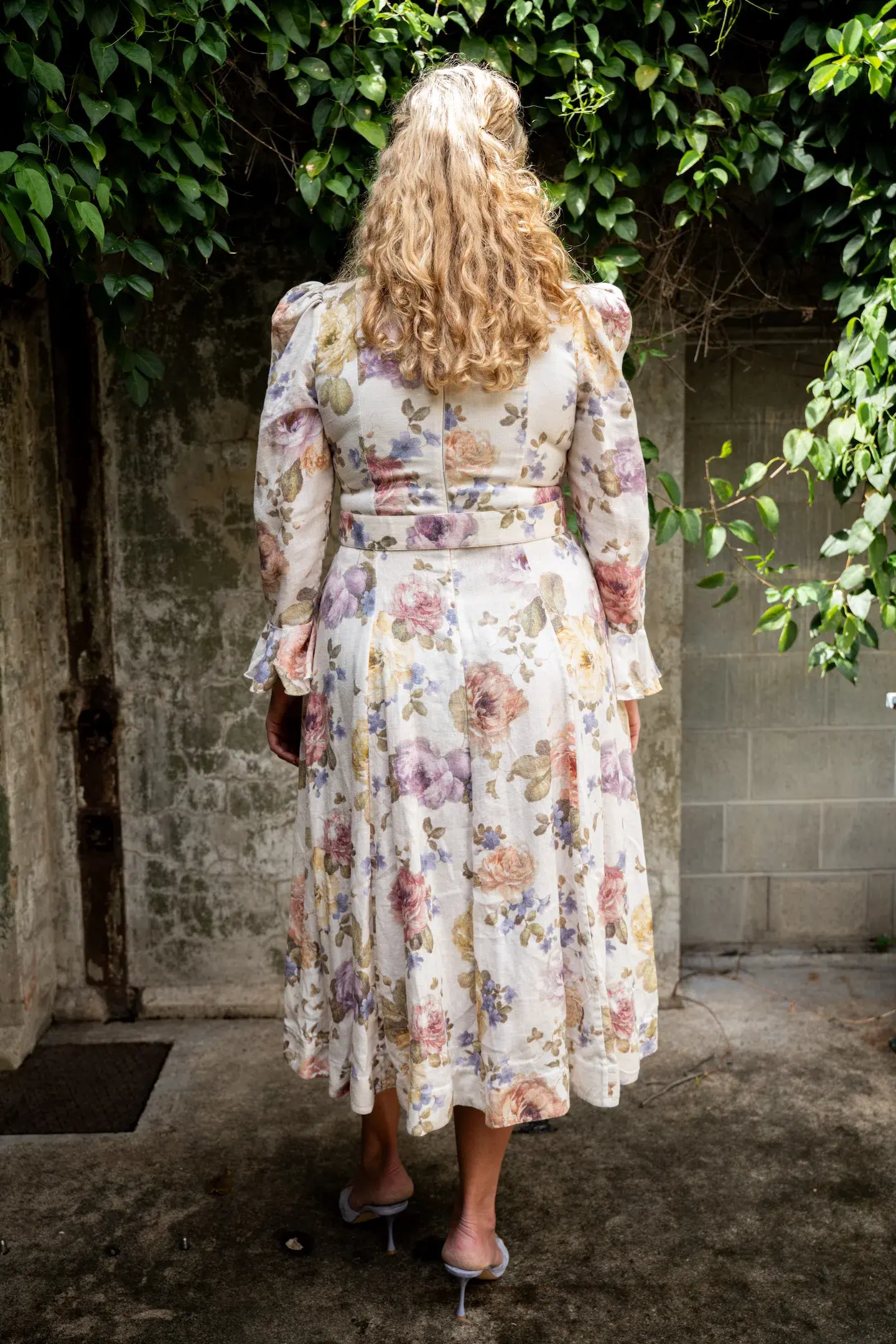 Zimmermann The Luminosity Midi Dress in Multi Floral Cream Size 16  - Image 4