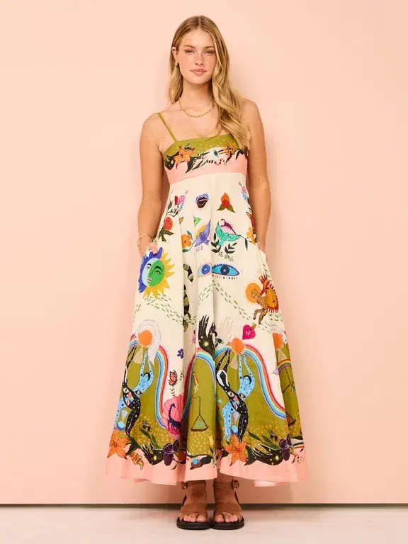 Alemais The Evergreen Sundress in Multi Size 14 - Image 1