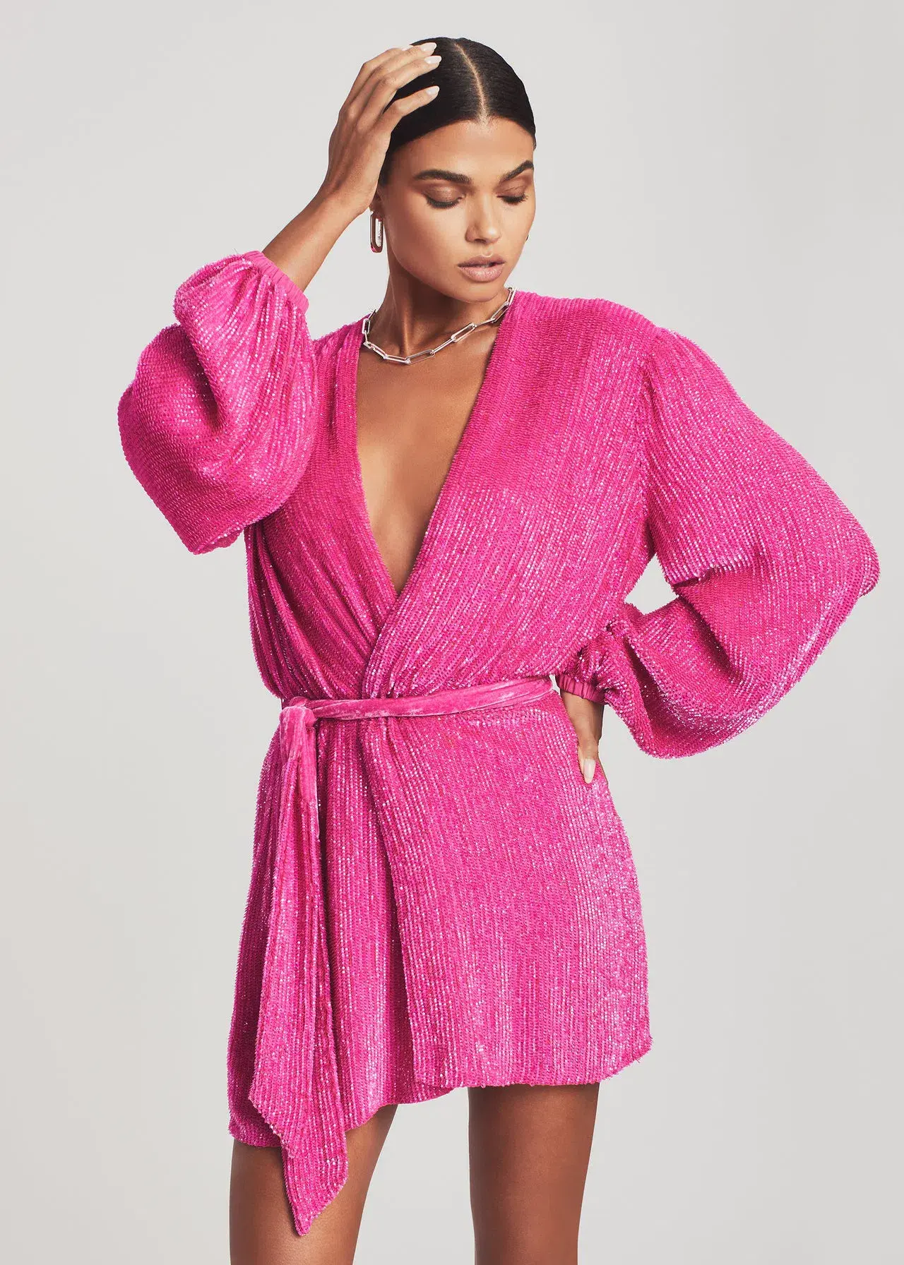 Retrofete Gabrielle Robe Sequin/Fuchsia Size S/Au 8 - Image 2