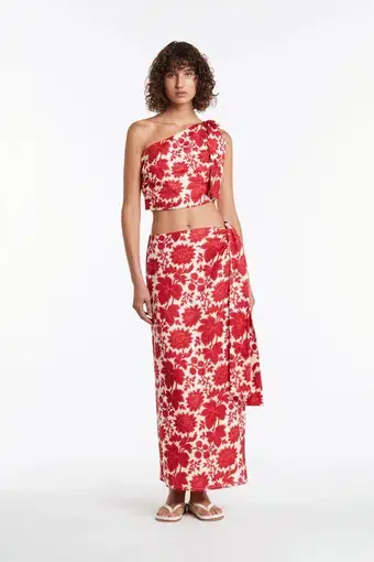Sir the Label Cinta Tie Crop and Skirt Set Valentina Floral Print Size AU 8