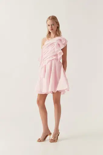 Aje Genesis Mini Dress Soft Pink Size 8
