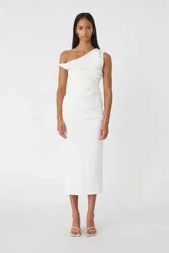 Misha Collection Alaska White Midi Dress White Size S / AU 8