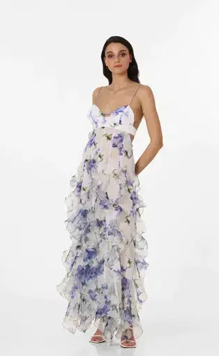 Menti Iris flower Maxi Dress Size Small / AU 8
