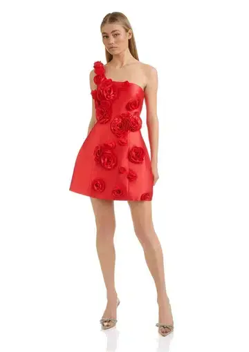 Eliya The Label Amara Mini Dress Red Size XS / AU 6