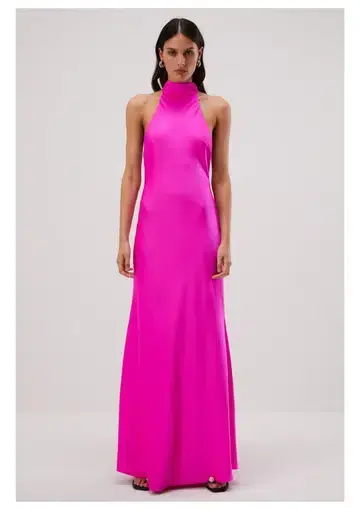 Misha Evianna Satin Gown Pink Size M / AU 10