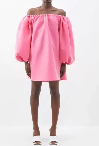 Bernadette Bobby Off-shoulder Dress Pink Size AU 6