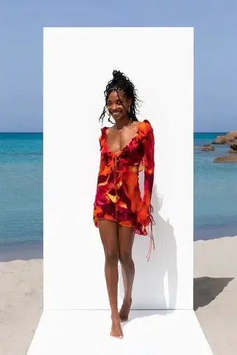 Rat & Boa Dali Dress In Fantini Print Size M / AU 10