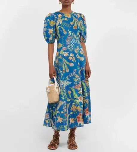 Alemais June Midi Dress Floral Print Size AU 8