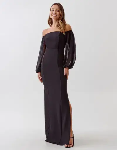 Tussah Ciera Maxi Dress Full Length Black Size AU 10