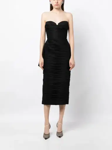 Rachel Gilbert Marji Midi Dress Black Size 10