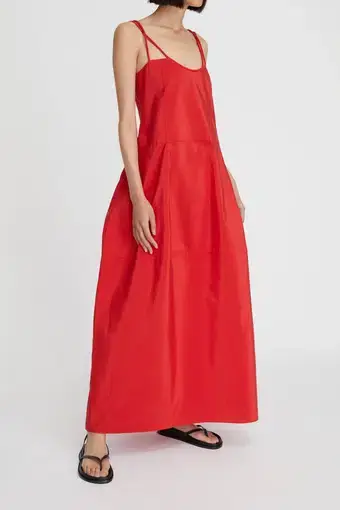 Lee Mathews Peony Maxi Dress in Red Size 0/Au 8 