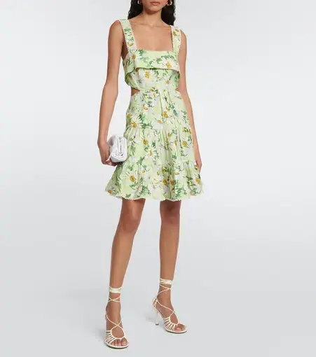 Alemais Astra Cutout Mini Dress Floral Size 6