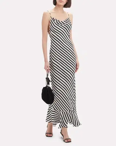 SALONI Stella Dress in Brushstroke Stripes Size 10