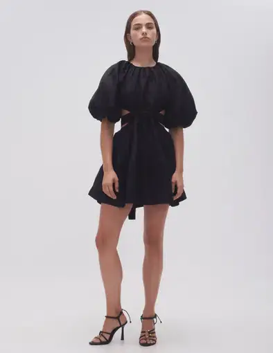 AJE Mimosa Cut Out Mini Dress Black Size 10 