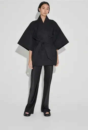 Maison Essentiele Kimono Dress Black Size 8