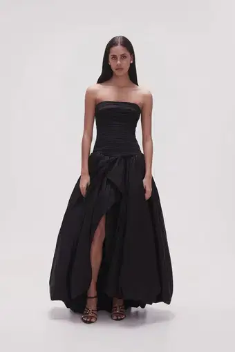 Aje Violette Bubble Hem Maxi Dress Black Size M / AU 10