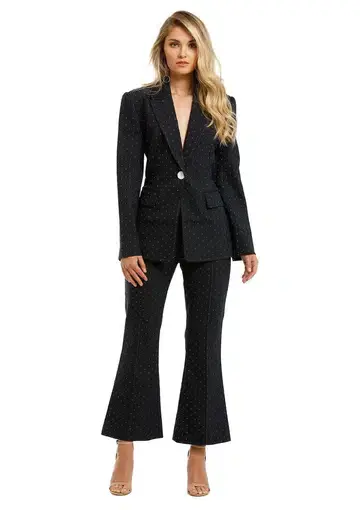 Lover Jagger Tailored Jacket and Pant Set in Navy Size 10