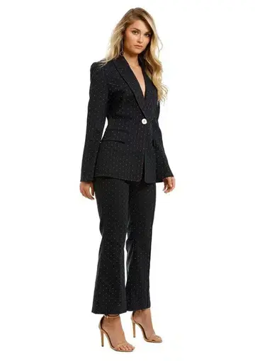 Lover Jagger Tailored Jacket and Pant Set in Navy Size 12