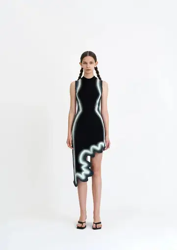 PH5 Brooklyn Wavy Asymmetric Dress Black Size S / AU 8