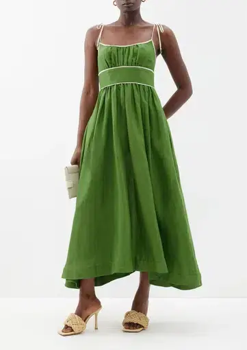 Zimmermann Alight Picnic Dress Size Dark Green 1 / AU 10