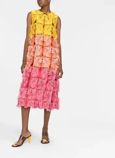 La DoubleJ Jacquard Multicoloured Column Dress Multi Size Medium / AU 10
