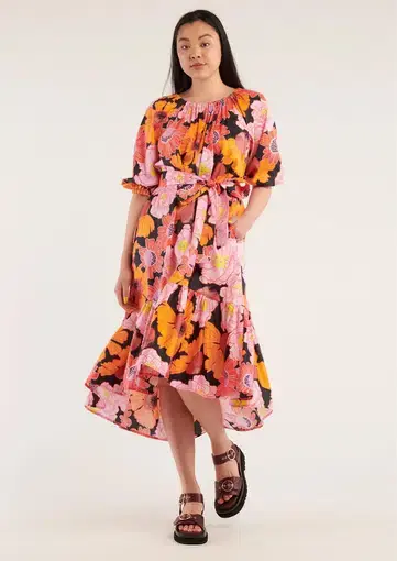 Obus Grand Gesture Dress Sunset Blooms Size AU 10