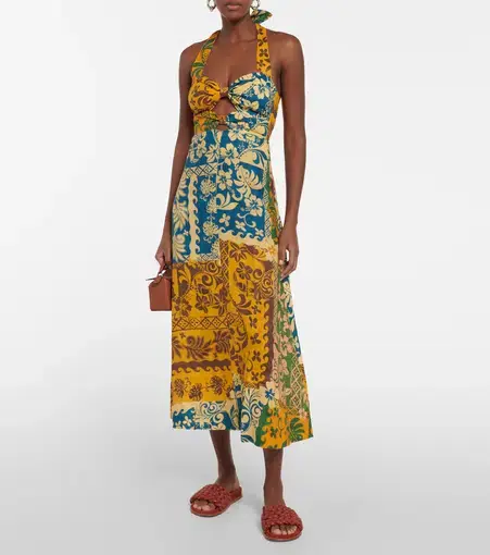 Alemais Archie Midi Dress Printed Size AU 6