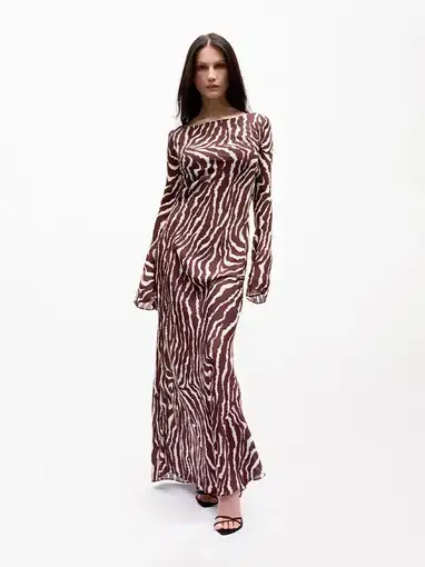 Realisation Par The Gia Dress in Zebra Print Size M / AU 10