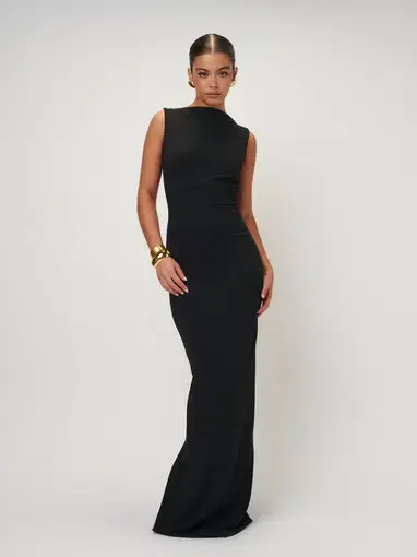 Effie Kats Verona Gown Black Size S / AU 8