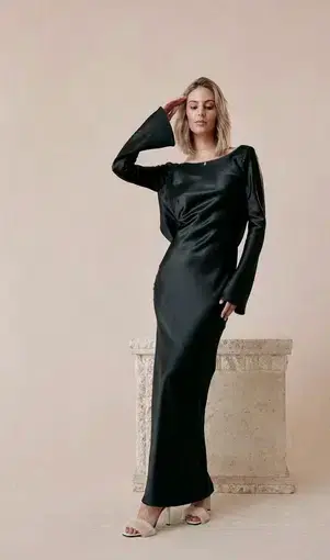 Caitlin Crisp Diana Dress Black Size 8
