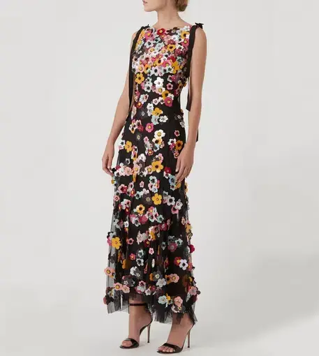 Rachel Gilbert Lolo Applique Floral Gown Size 7 / Au 20
