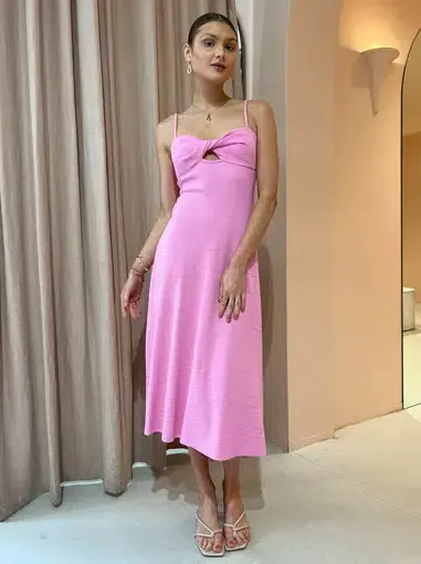 Viktoria & Woods Moscato Midi Dress Prism Pink Size 14