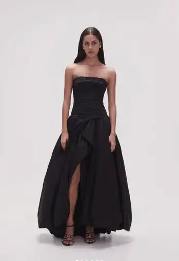 Aje Violette Bubble Hem Maxi Dress Black Size 8 