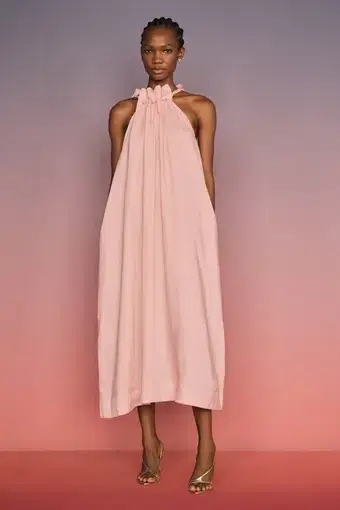 AJE Mariel Trapeze Midi Dress Soft Blush Pink Size 8