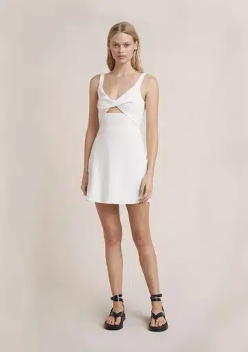 Bec & Bridge Phoebe Mini Dress White Size 8
