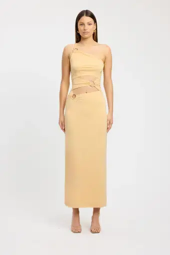 Kookai Sam Maxi Dress Butter Yellow Size 6