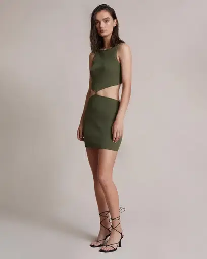 Bec & Bridge Mason Knit Dress Green Size AU 8