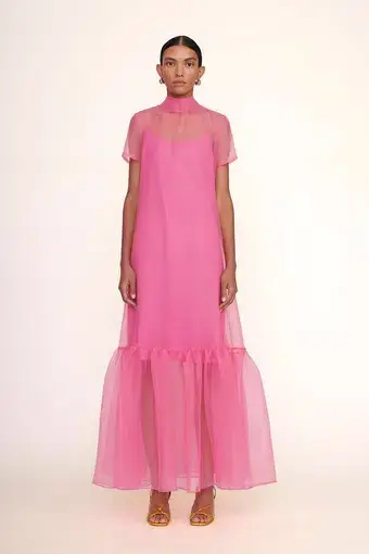 Staud Calluna Floor Length Dress in Pink Size 8 