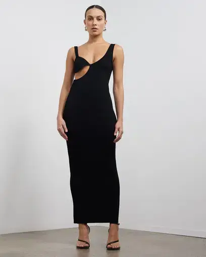 Auteur Studio Paris Midi Dress Black Size S / AU 8