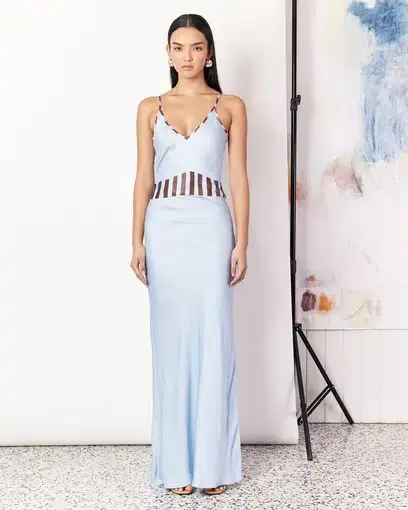 Romy the Brand Waterfront Bias Cut Dress Blue Print Size S / AU 8