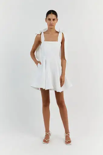 Dissh Aisle Bow Mini Dress White Size 10