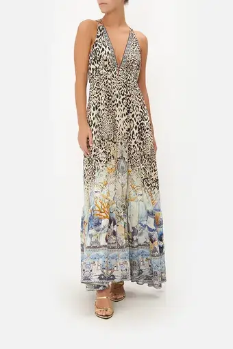 Camilla Seahorse Sonnet Tiered Dress Leopard Print Size XXL / AU 18