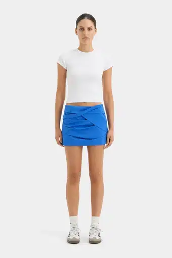Sir the Label Azul Twist Mini Skirt Blue Size 0 / AU 6
