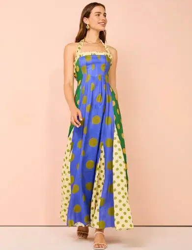 Alemais Dione Halter Midi Dress In Multi Size 14
