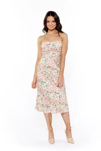 Bec & Bridge Camellia Delights Midi Dress Floral Size 8